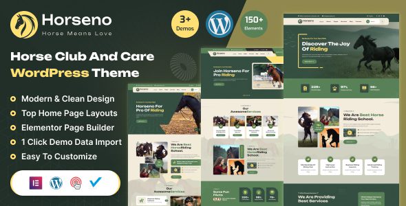 Horseno v1.1.1 Official Version – Equestrian Club & Horse Riding Sports WordPress Theme