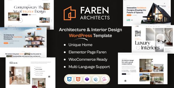 Faren v1.2.0 Official Version: Essential WordPress Theme for Architecture and Interior Design