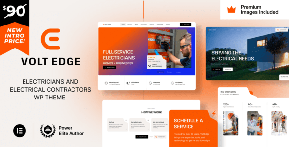 VoltEdge v13 Official Version – Essential WordPress Theme for Electrical Contractors
