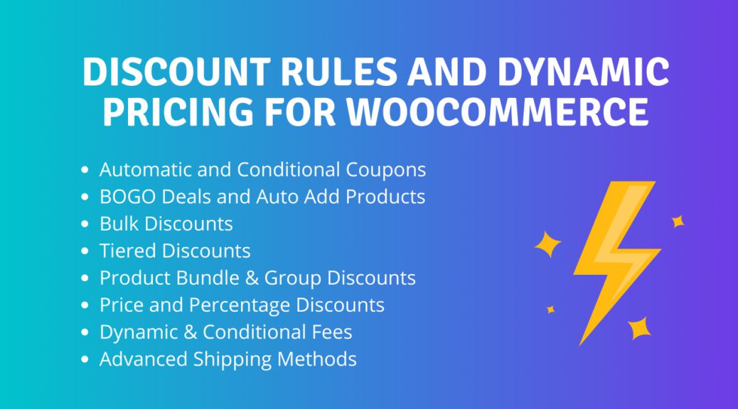 WooCommerce Dynamic Pricing and Discounts PRO插件功能总览界面，展示批量折扣与定价规则配置面板