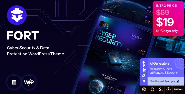 Fort v1.9.0 Cybersecurity and Data Protection WordPress Theme – 2024 Latest Version