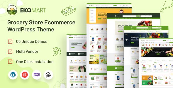 Ekomart v1.0.4 官方杂货店 WooCommerce 主题：终极在线商店解决方案