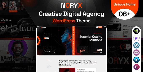 Noryx 1.0 数字代理创意 WordPress 主题：终极灵活建站方案