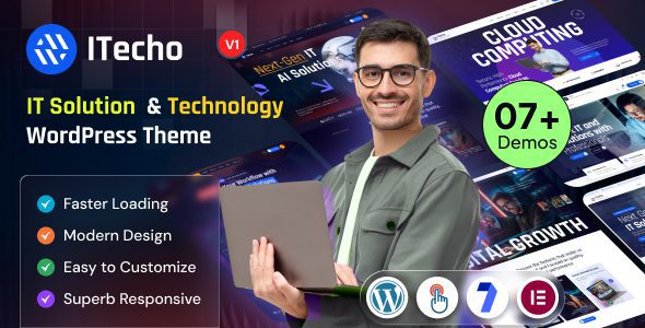 ITecho 1.0.0 Official Version – Professional IT Solutions & Tech Company WordPress Theme