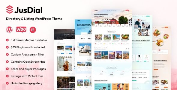 JusDial 1.1.6 终极目录与列表 WordPress 主题