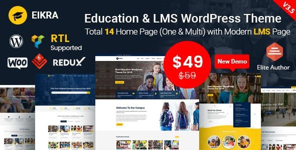 <span class="bbh-title-badge" style="background:#dc3545">稀缺</span> Eikra Education WordPress Theme v4.5.4 Official Chinese Version – The Ultimate Solution for Online Education LMS