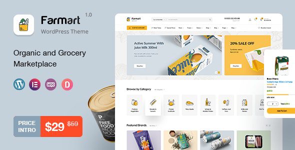 Farmart WordPress Theme Exclusive Review: The Ultimate One-Click Solution for Building an Organic Grocery Market