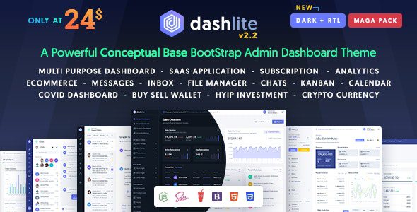 DashLite v3.4.0 Exclusive WordPress Admin Dashboard Template for One-Click Professional Backend Building