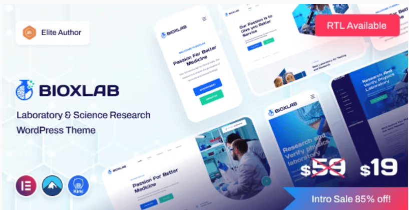 Bioxlab v1.1.9 实验室与科学研究 WordPress 主题专业下载