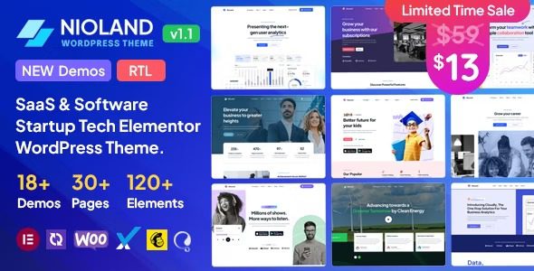 Nioland WordPress Theme: The Ultimate Must-Have Tech Theme for SaaS and Software Startups