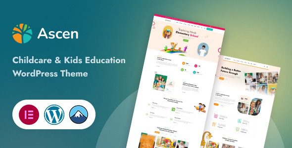 Ascen v1.5.0 Childcare and Education WordPress Theme Professional Download