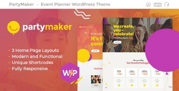 PartyMaker WordPress主题：活动策划与婚礼机构必备的终极设计工具
