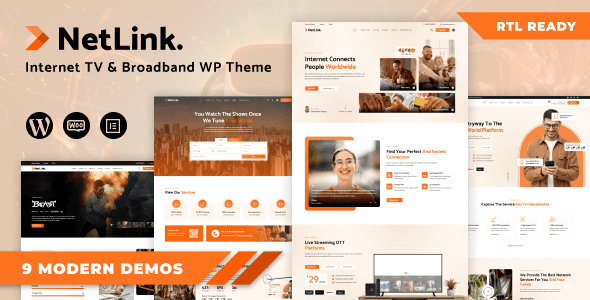 Netlink 1.1.2 官方版：宽带电视与互联网服务提供商 WordPress 主题