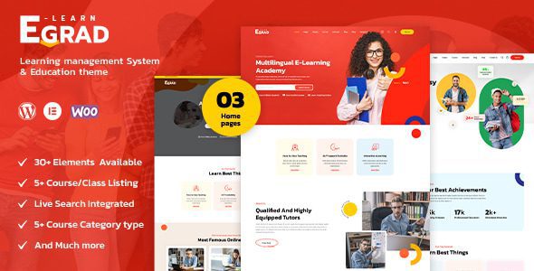 Egrad 1.1.2 Official Version – A Powerful LMS Education WordPress Theme