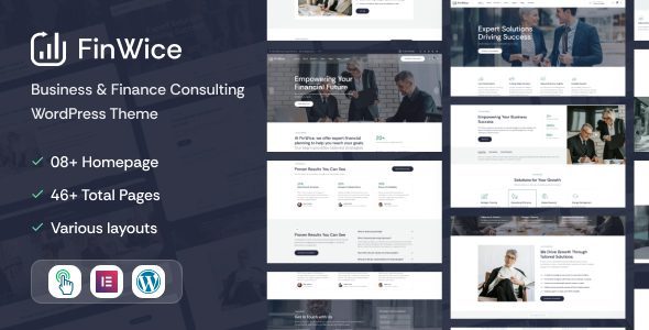 FinWice v1.0.3 官方版 – 商业与金融咨询WordPress主题必备