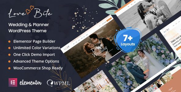 Lovebite 8.0 婚礼WordPress主题：终极婚礼网站解决方案