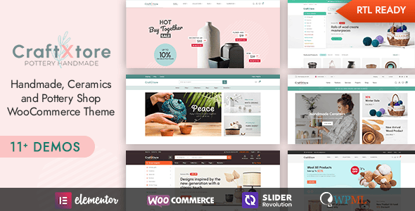 CraftXtore WordPress Theme – The Essential WooCommerce Solution for Handmade Ceramic and Pottery Stores