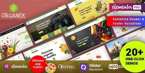 Organek v7.0 终极中文版 – 农业有机食品 WordPress 主题下载