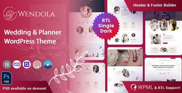 Wendola v7.0 Wedding WordPress Theme Essential: Build a Professional Wedding Website with One Click