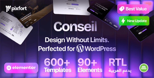 Conseil v1.6.0 中文版 – 商务多用途 Elementor WordPress 主题必备下载