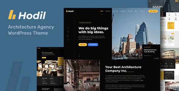 Hodil 4.0.0 终极建筑事务所WordPress主题 – 官方现代空间设计门户