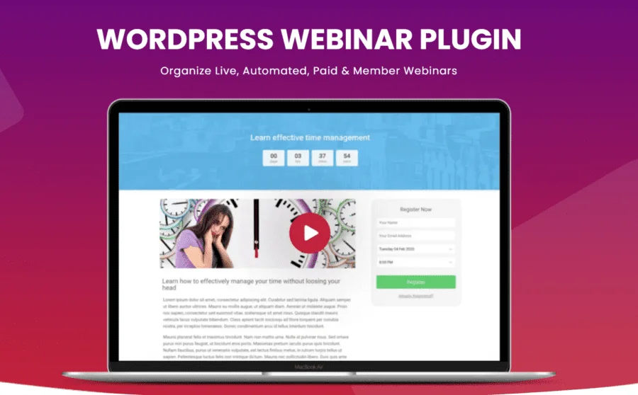 <span class="bbh-title-badge" style="background:#dc3545">稀缺</span> WebinarPress Pro Exclusive Professional WordPress Webinar Plugin Download