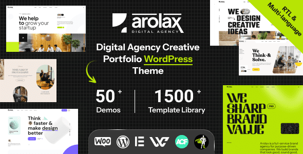 Arolax WordPress主题终极指南：创意数字代理机构必备中文版v5.0.0
