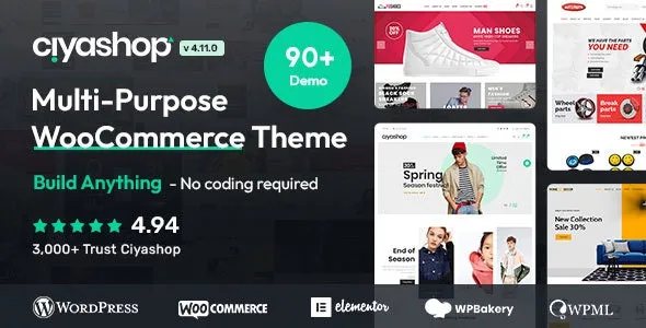 CiyaShop v5.0.0 终极响应式多功能WooCommerce WordPress主题