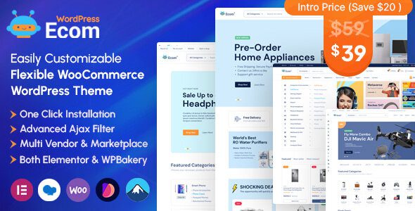 Ecom v1.3.2 终极多用途 WooCommerce WordPress 主题下载