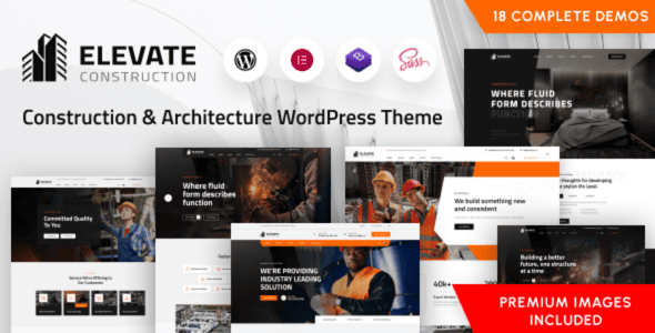 Elevate v2.3.2 建筑行业WordPress主题：专业响应式布局一键打造工程企业官网