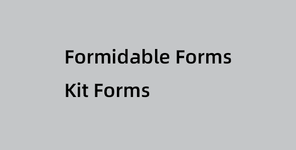 Formidable Forms Kit 官方拓展插件：一键同步邮件营销线索