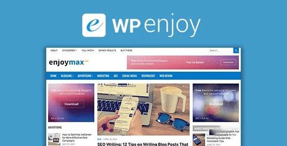 EnjoyMax Pro 终极评测：WordPress 个人博客主题必备之选